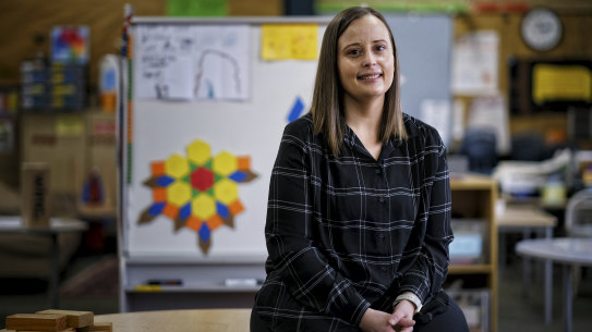 Spensley Street Primary School principal Bec Spink says teachers are badly underpaid.