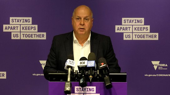 Treasurer Tim Pallas defended the government's handling of the Cedar Mets cluster on Tuesday. 