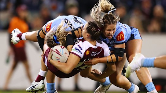 GIO Stadium hosted 11,000 to watch the standalone women’s State of Origin decider last year.