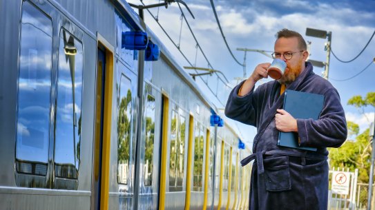 Chris O’Neill took the train to the city every day for 20 years, now he works from home