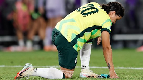 Sam Kerr no apito final da final da Copa da Ásia.