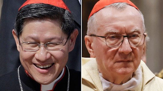 Cardinals Luis Antonio Tagle (left) from the Philippines and Italy’s Pietro Parolin are the current frontrunners in betting on the new pope.