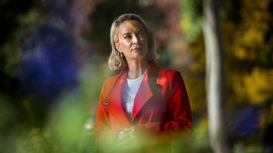 Farah Mak, pictured at the Victorian Family Violence  Memorial, has become a survivor advocate and spoke at last weekend’s No More rally in Melbourne,