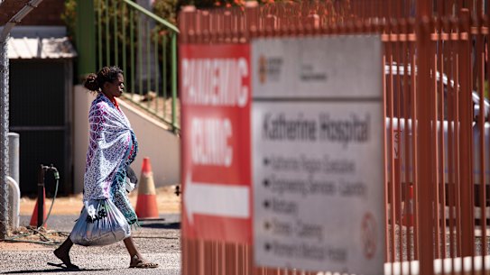 A testing and vaccination clinic in Katherine. 