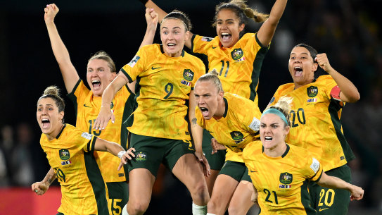 The moment the Matildas won their FIFA Women’s World Cup quarter final against France in a penalty shoot out.