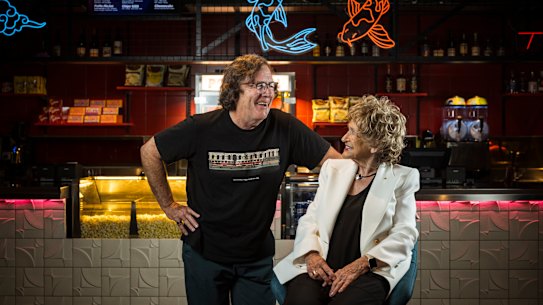 Barry Peak and Natalie Miller are co-owners of FoMo Cinemas which will open in East Brunswick this month. 