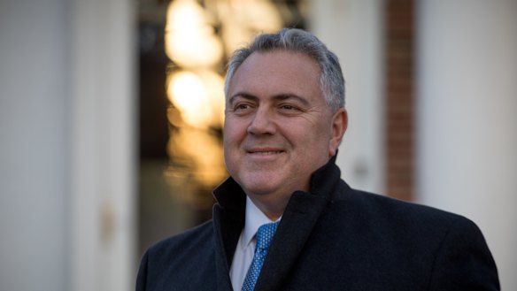At home in America: Joe Hockey at the Australian Ambassador's residence in Washington. 