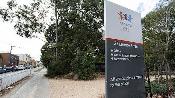 Richmond West Primary School is next door to the safe injecting clinic. 