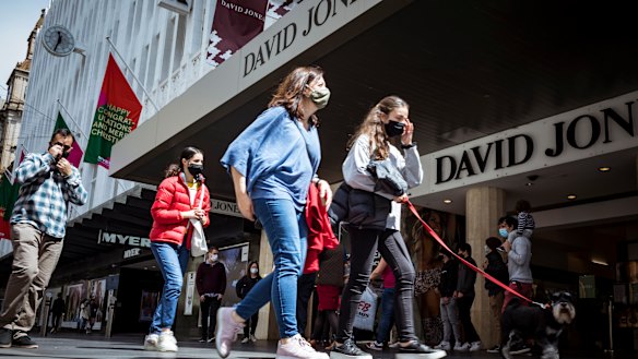 Premier Andrews says wearing masks outdoors will remain mandatory for the time being.