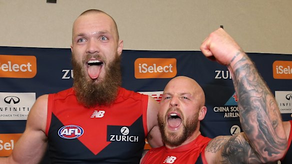 Max Gawn and Nathan Jones, two who did the hard yards with the Demons.