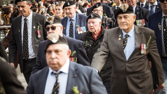 Marchers in Melbourne on Thursday.