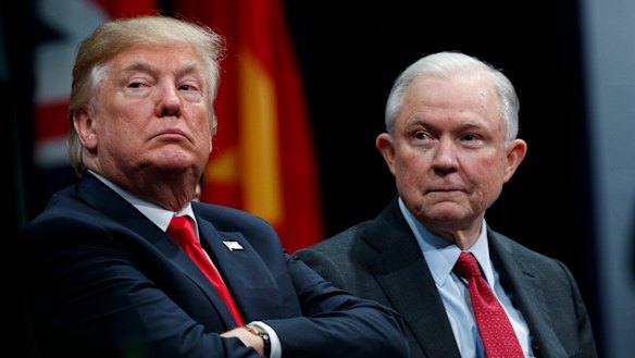 Donald Trump (left) appears increasingly likely to dump his Attorney-General Jeff Sessions (right).