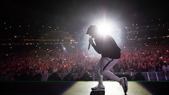 Eminem at Perth Stadium.