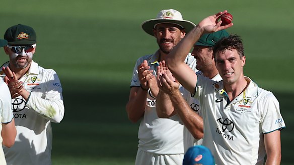 Pat Cummins starred for the Australians with 10 wickets in their win over Pakistan.