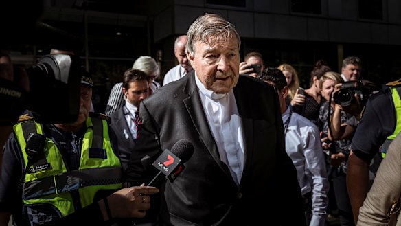 Cardinal George Pell leaves the County Court on December 11, 2018, after being found guilty of sexually assaulting two choirboys in 1996 in Melbourne.