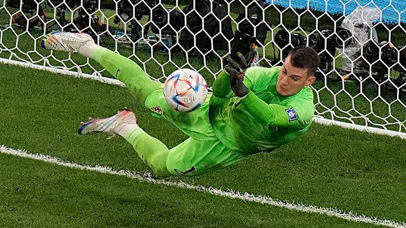 Croatia’s goalkeeper Dominik Livakovic may be in for another busy match.