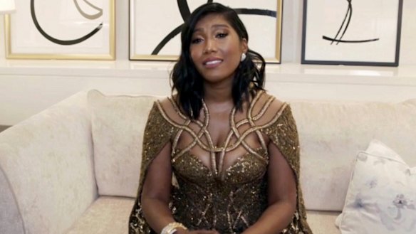 Simone Ledward Boseman, wife of late actor Chadwick Boseman, accepted the Golden Globe for best actor on her husband’s behalf. 