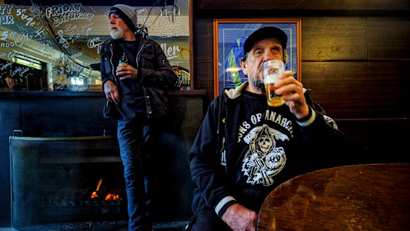 Craig, 56, a welder and Arthur, 81, in the Prince public bar, which is serving last drinks on Sunday before it shuts for renovation.
