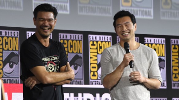 Destin Daniel Cretton and Simu Liu of Shang-Chi.