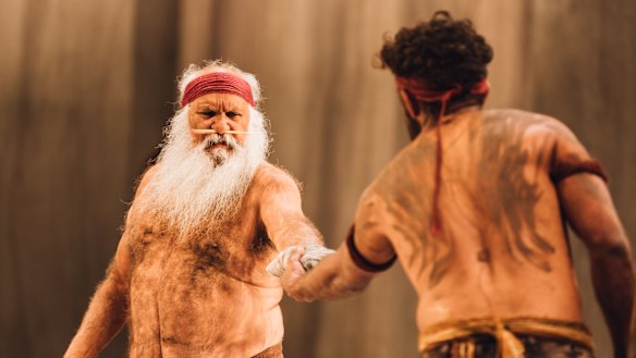 Major 'Moogy' Sumner, left, and Shaka Cook in Secret River.