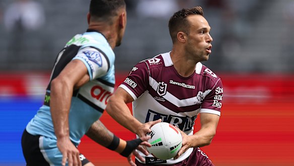 Manly five-eighth Luke Brooks.