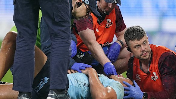 Joseph-Aukuso Suaalii suffered a broken jaw during an accidental head knock.