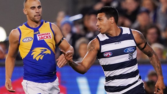Hi stakes: Tim Kelly set to move to West Coast in a deal some AFL analysts are calling exorbitant.