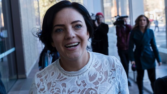 Emma Husar arrives at the Federal Court on  Friday.