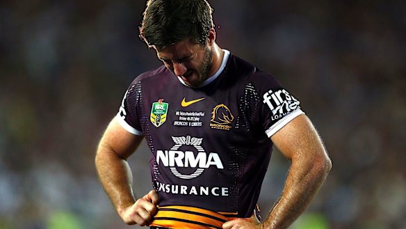 Ben Hunt after Brisbane’s grand final loss to the Cowboys in 2015.