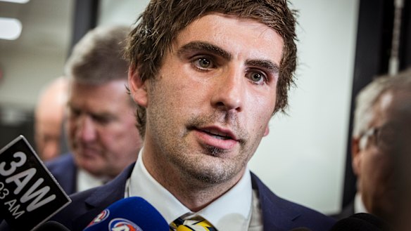 Andrew Gaff leaves the tribunal