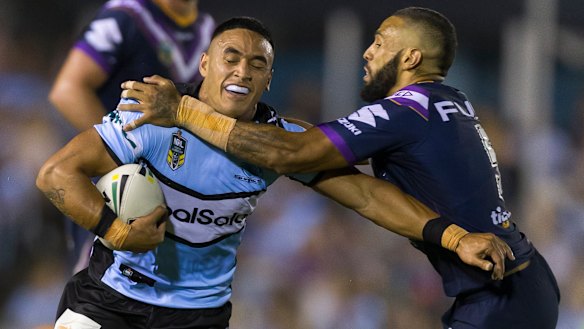 Tough talk: Valentine Holmes is looking forward to playing his former teammate James Maloney.