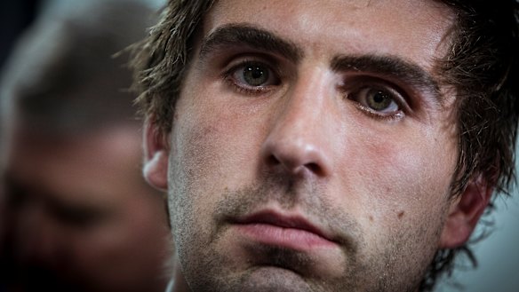 Andrew Gaff in a reflective mood at the tribunal.