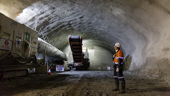 Construction on the NorthConnex tunnel. 