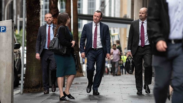 Mark McGowan arrives at court on Monday.
