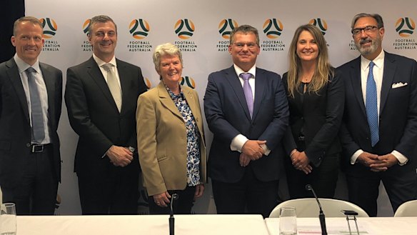 Heather Reid and Chris Nikou (middle) will lead the new-look FFA board.