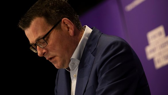 Premier Daniel Andrews, as he announced 317 new cases of COVID-19 were recorded in Victoria on Thursday.