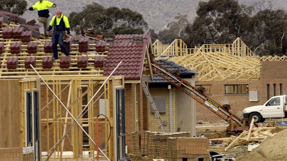 Approvals for attached dwellings were down 30 per cent.