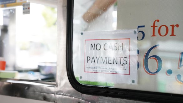 Amid fears of getting the coronavirus, many businesses have stopped accepting cash from customers.