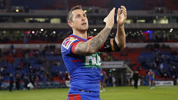Mitchell Pearce looks almost certain to depart the Knights. 