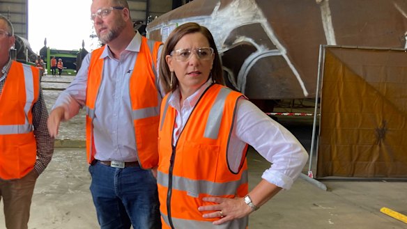 LNP Leader Deb Frecklington visits manufacturing company Mainetec in Mackay today.