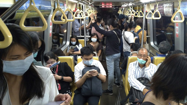 Commuters in Taipai in Taiwan.