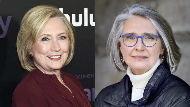 Former secretary of state Hillary Clinton and author Louise Penny, with whom she is writing the novel “State of Terror”.