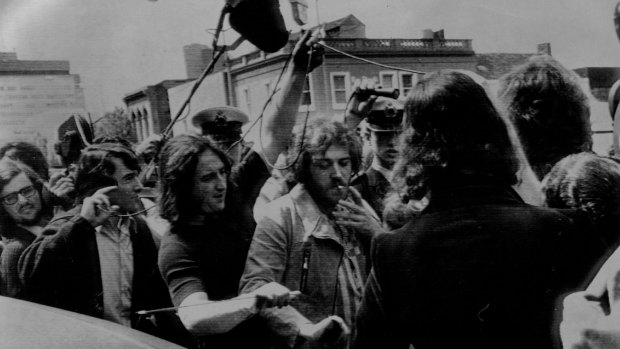 Joe Cocker leaves court, October 19, 1972.