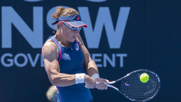 Exit: Sam Stosur fell to Swiss rival Timea Bacsinszky in three sets on Wednesday. 