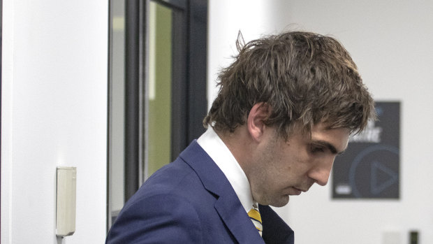 Andrew Gaff at the tribunal on Tuesday.