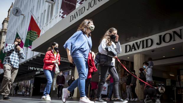 Premier Andrews says wearing masks outdoors will remain mandatory for the time being.