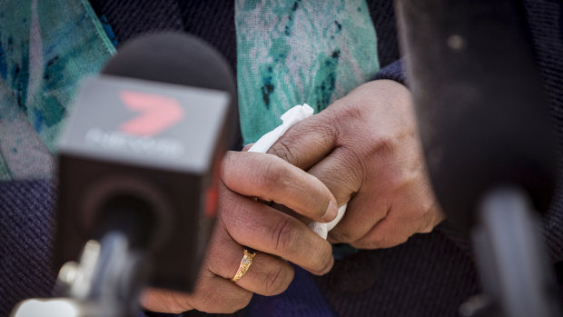 'Kay' speaks to the media after being pistol-whipped during a carjacking in Narre Warren South. 