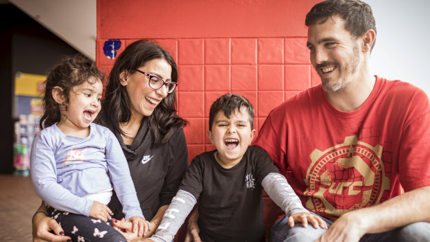 Lisa and Daniel Remeeus with children Inara and Talon