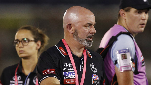 Carlton coach Daniel Harford was not happy with the late notice.