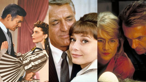 The Way We Were: Older men paired with younger women in (from left) Gone With The Wind, Charade and Jurassic Park.